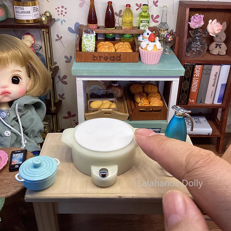 Dollhouse Miniature Kitchen Cooking Items Simulation Electric Ceramic Furnace (Can Work)Model Furniture Decoration Accessories