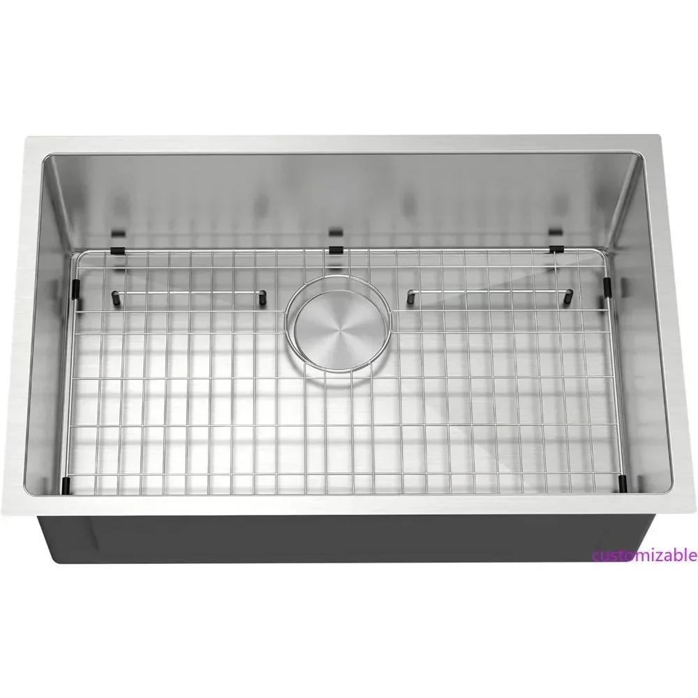 BestsellerModena Series 16-Gauge Stainless Steel 28-Inch Single Bowl Undermount Kitchen Sink