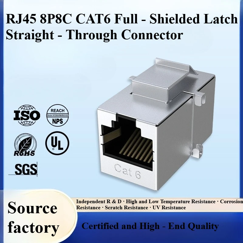 

High-Performance Inline Coupler Jack RJ45 8P8C Shielded Cat6 Ethernet Cable for Data Transmission