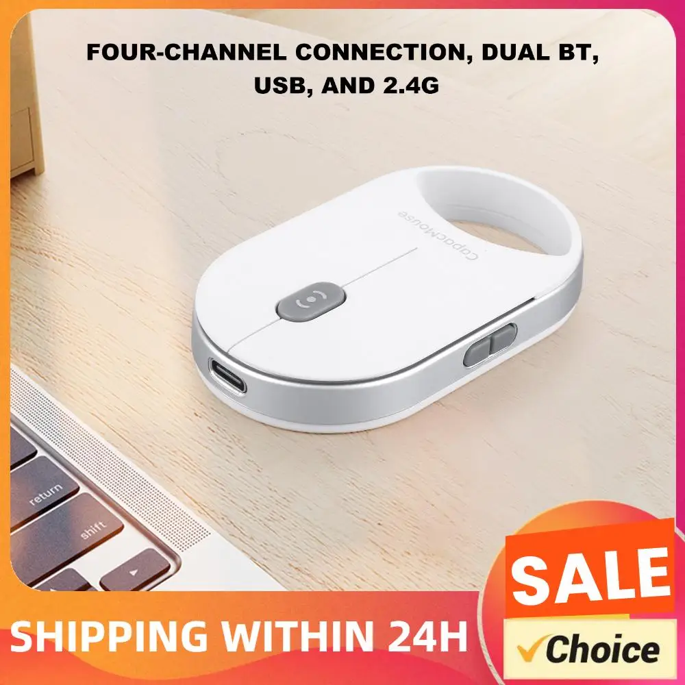 Wireless Mice Rechargeable Mini Capacitive Mouse Cordless Mice with USB Receiver 4 Adjustable DPI for PC Laptop Notebook Desktop