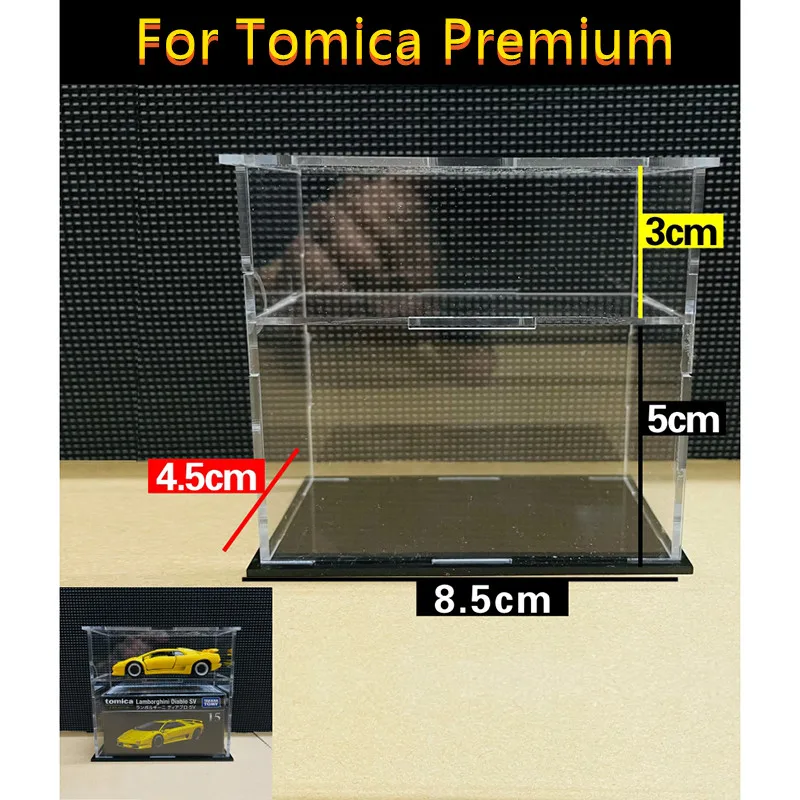 1/64 Model Cars Acrylic Display Case Fit for Mini Size MiniGT Tomica Required Assembly Proof Box Cabinet Toy Vehicles image 3