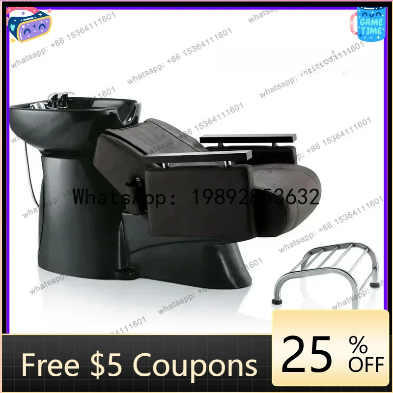 

AB American shampoo bed semi-reclining barber shop special simple shampoo bed hair salon hair shop flush bed semi-reclining