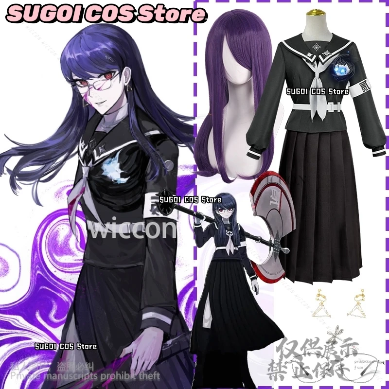 Shizuhara Hiruko Anime Game The Hundred Cosplay JK School Uniform Costume Sailor Long Dress Horror Jirai Kei Girls Customized