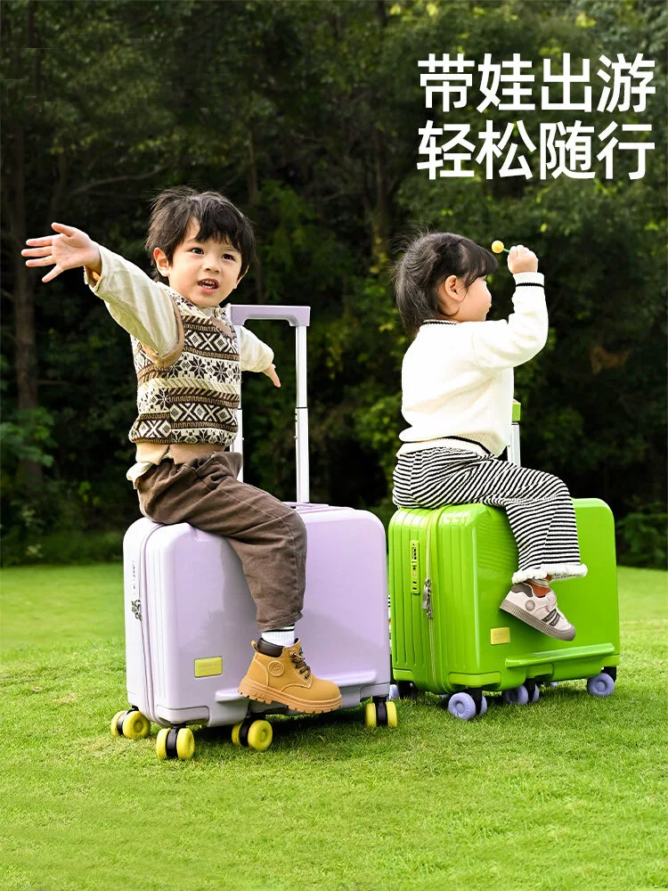

Luggage for Kids, Ride-On Suitcase for Girls, 20-Inch Carry-On Trolley Case, Travel Must-Have for Boys