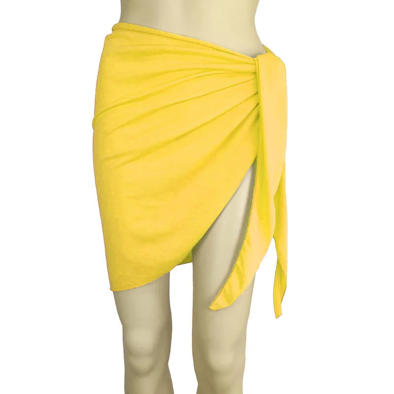 Mulheres Praia Saias Swimwear Verão Sólida Biquíni Cover Ups Shorts Pareo Wraps Sarong Saia Maiô Beachwear Metade Envolvido Saia