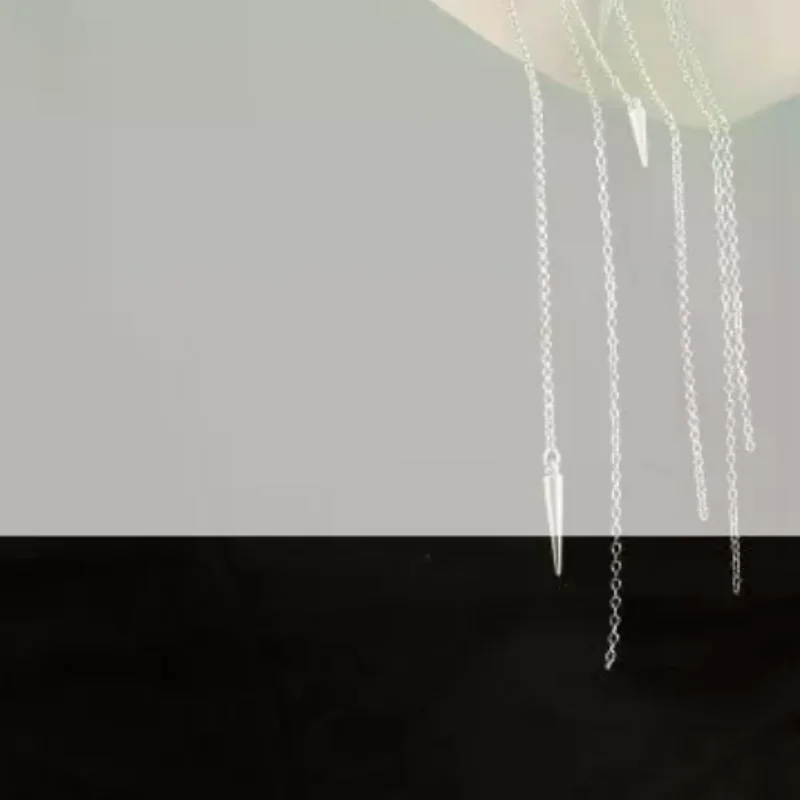 2-in-1 Gothic Safety Pin Necklace Brooch Punk Tassel Chain Brooch Statement Jewelry Gift