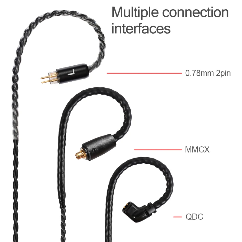 Koceta iem Cable Silver Plated OCC Upgrade Earphone 0.78mm 2pin QDC MMCX Cable 3.5mm 4.4mm Balanced For n5005 IE200 IE300 IE900