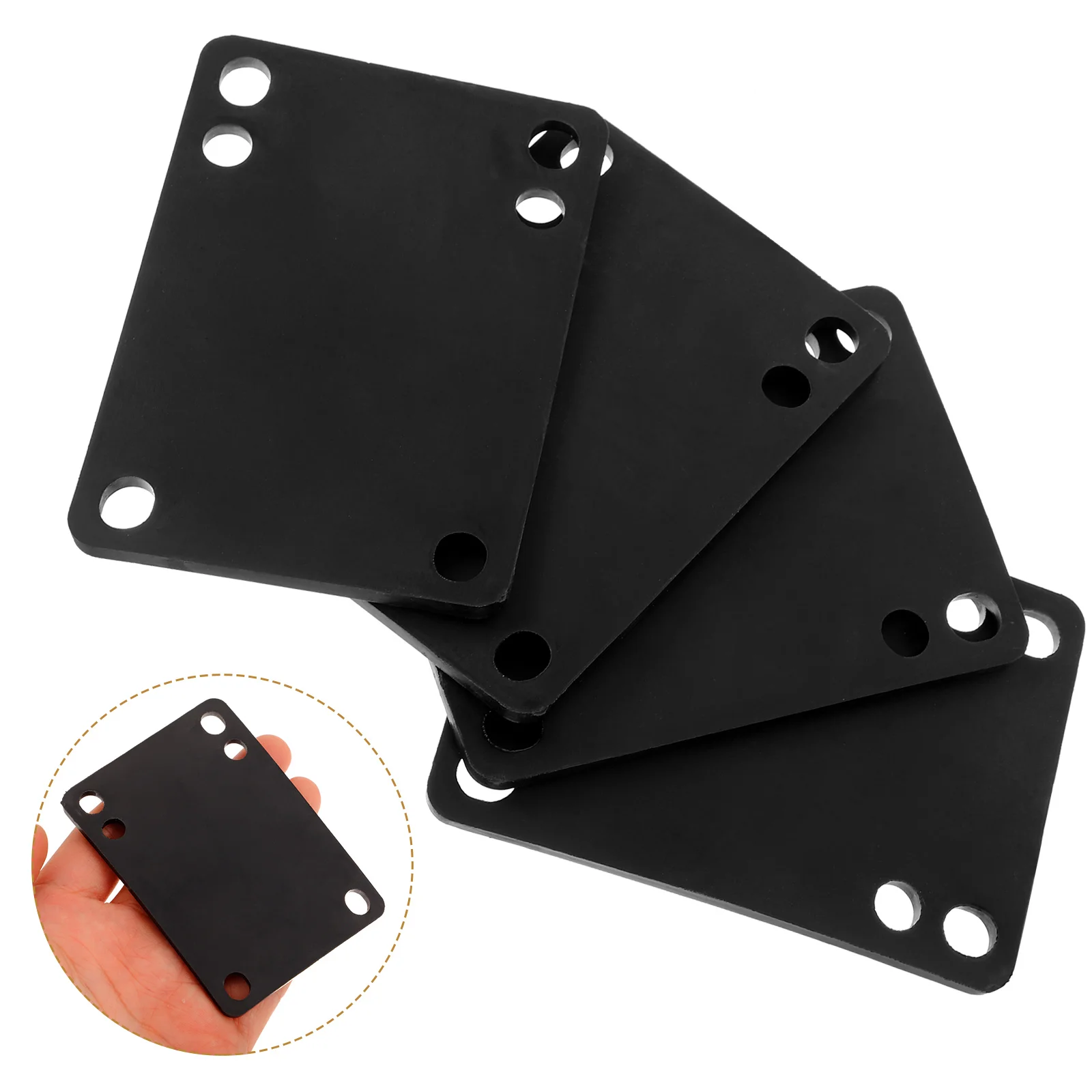 

4pcs Skateboard Shock Absorption Pads Heightening Riser Mats Durable Pp Easy Install For Surfboards Skateboard Accessories
