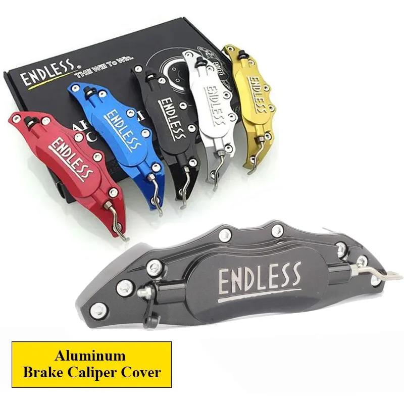 

4 Or 2Pcs S/M/L Universal Aluminum 3D Endless Disc Brake Caliper Cover Sticker For Front Rear Free Shipping