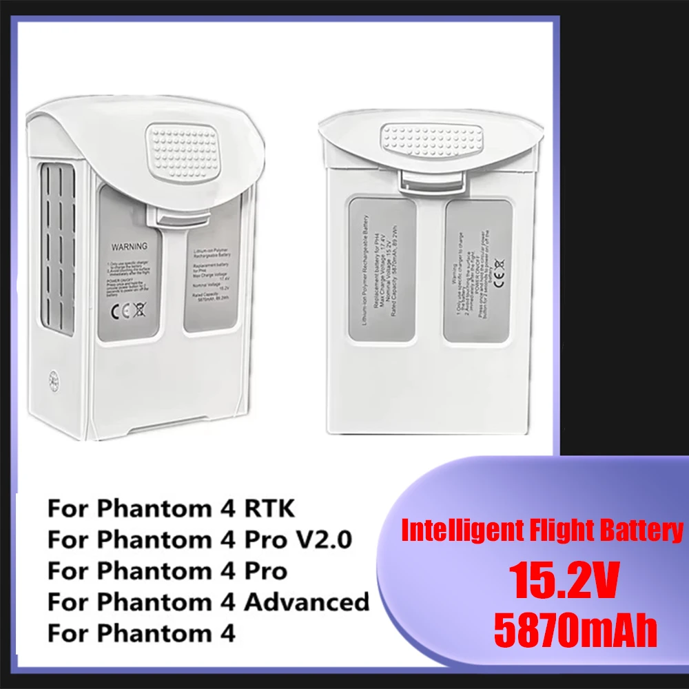 Phantom 4 Intelligent Flight Battery 5870mAh Long Lasting Battery Compatible with the Full Phantom 4 Series with the New 0 Cycle