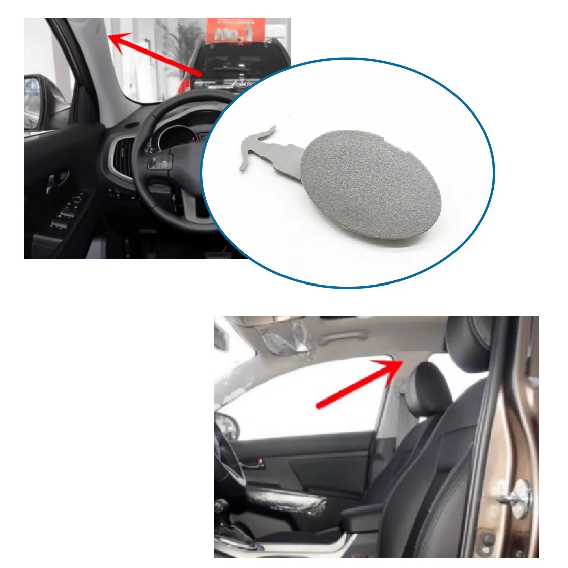 

Car Parts for Kia Sportage A B Pillar Interior Trim Plug Screw Covers