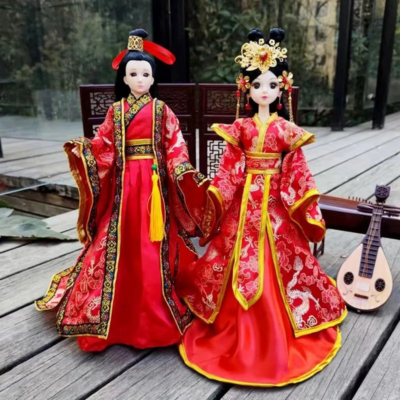 Chinese Style Ancient Costume Model 30cm Hanfu Interchangeable Fairy Princess Home Decoration Ornaments Children\'s Model ZE586
