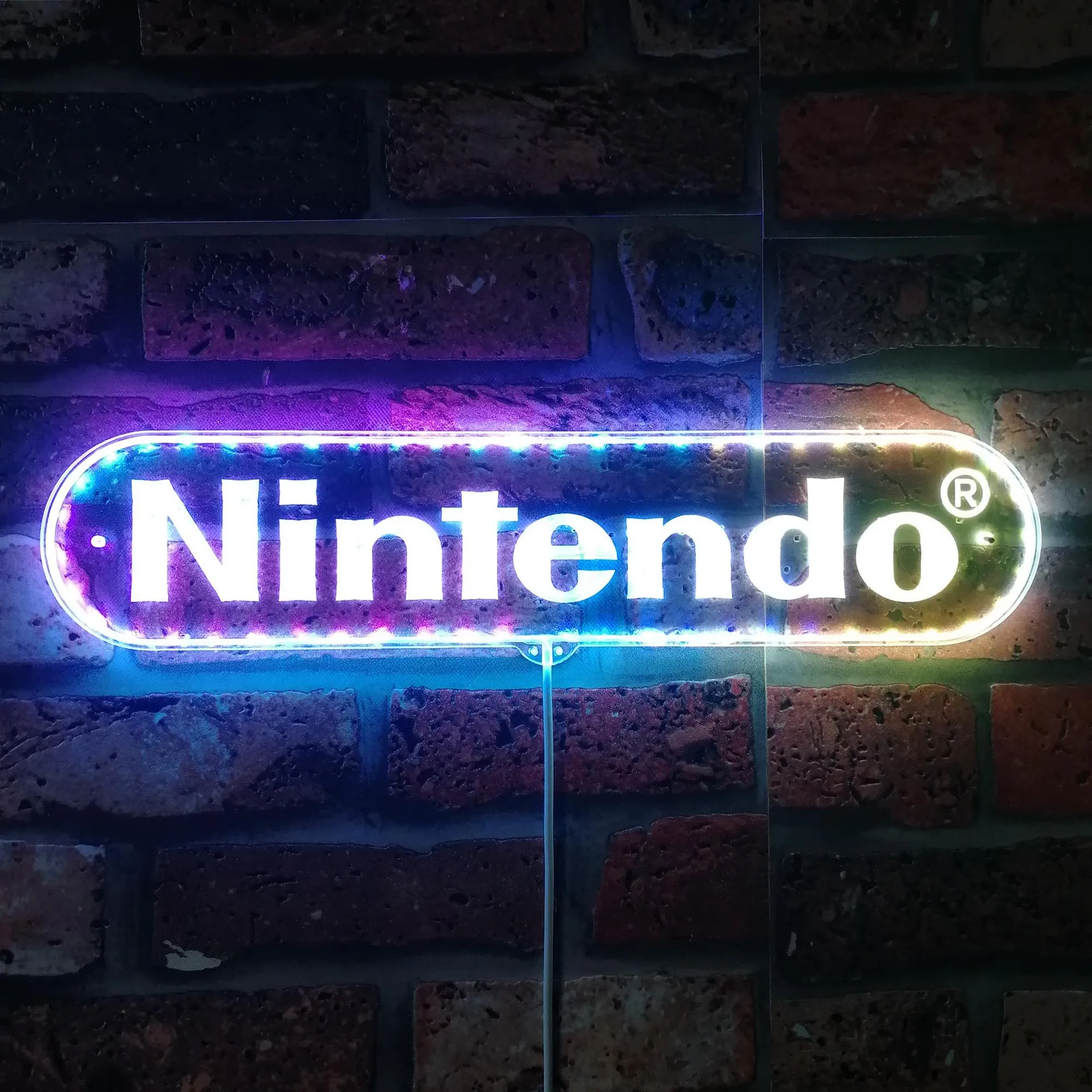 Game Room Neon RGB Edge Lit LED Sign, Game Room Decor, Gaming Night Light