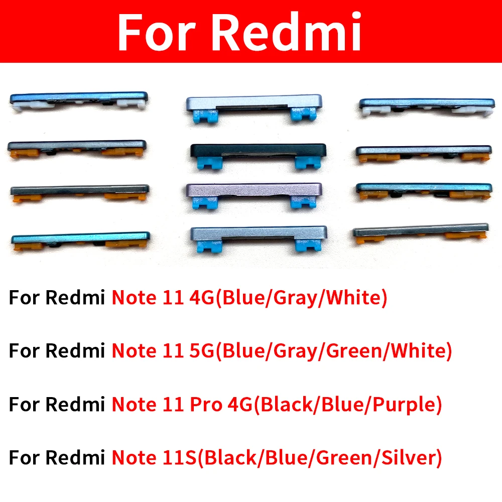 For Xiaomi Redmi Note 11S 11 Pro 4G 5G Power Volume Button Side Key Replacement Repair Spare Parts