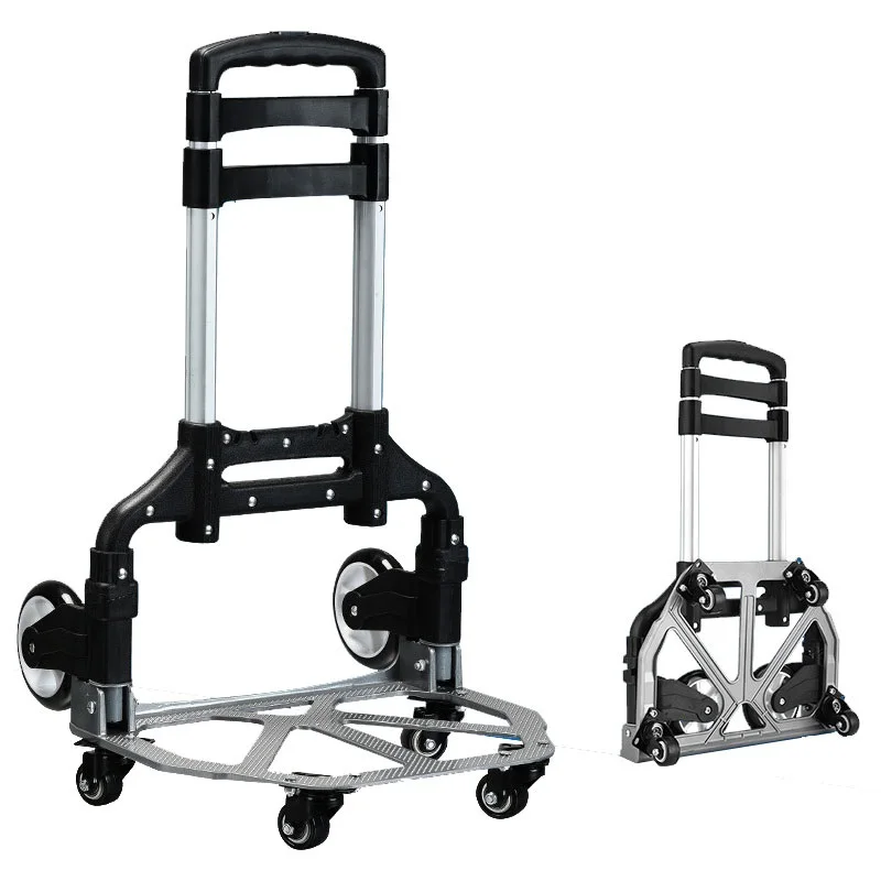 6 wheel translation luggage carry cart loading folding stair shopping cart Portable carry cart