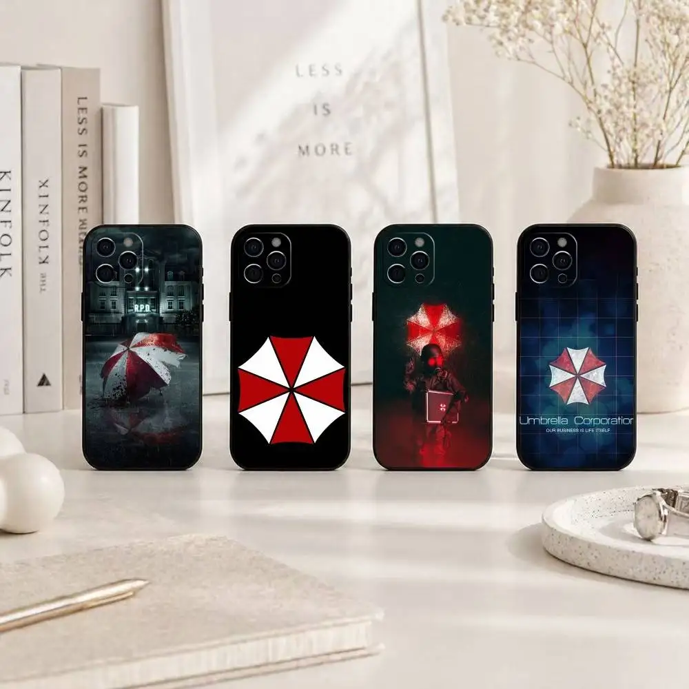 

R-Resident E-Evil U-Umbrella Phone Case For iPhone 17, 16,15,14,13,12,11 Plus,Pro Max, Others Soft Black Cover