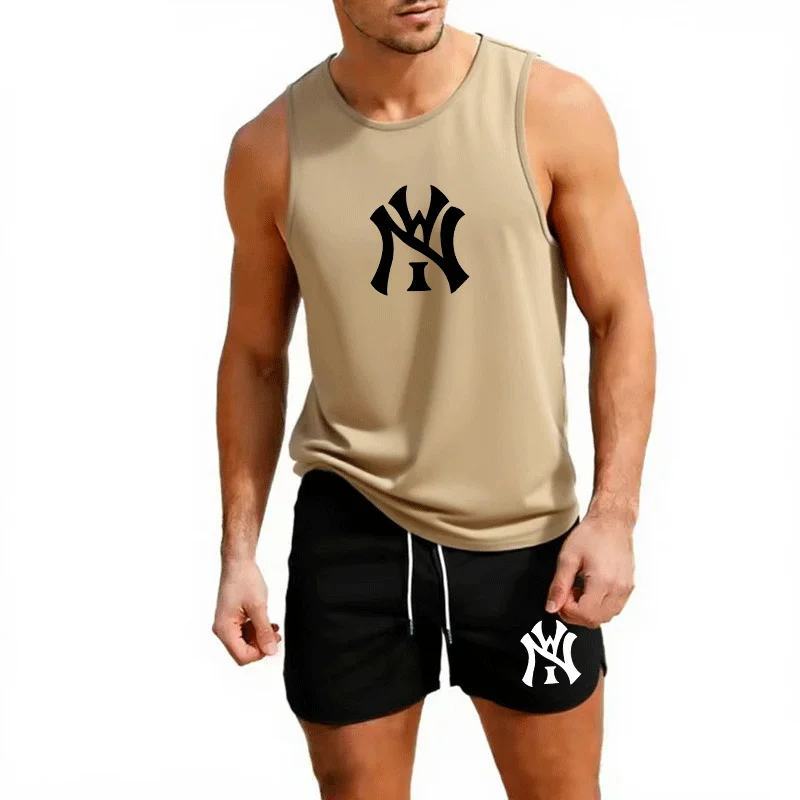 

Men's short-sleeve suit set, stylish, breathable, casual and formal wear.