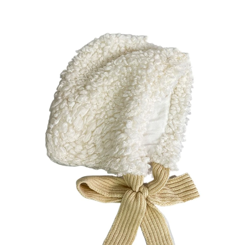 

Cute Thickened Ear Protective Hat Windproof Keep Warm Lamb Wool Cap Balaclava Korean Style Women Lei Feng Hat Cycling