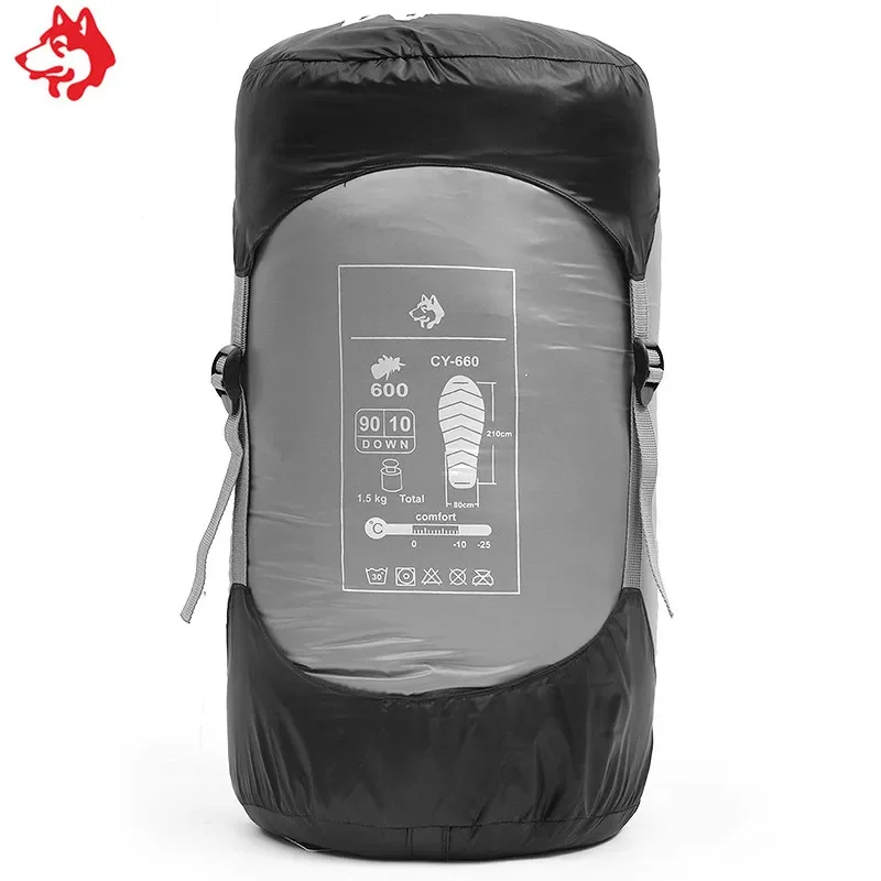 JUNGLE KING CY660 4 estaciones 3 tipos de espesor Camping viaje plumón de pato blanco relleno de plumas cálido momia sacos de dormir