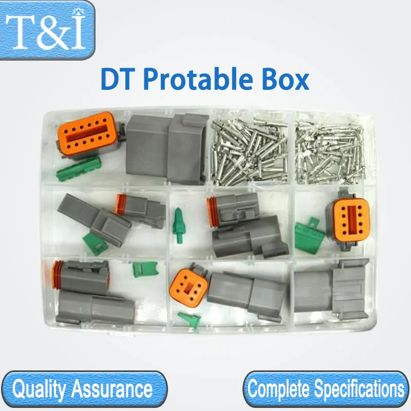 

588PCS Kit Deutsch DT-2/3/4/6/8/12P Electronic Connection Aviation Automobile Waterproof Heat-resistant Male Female Connector