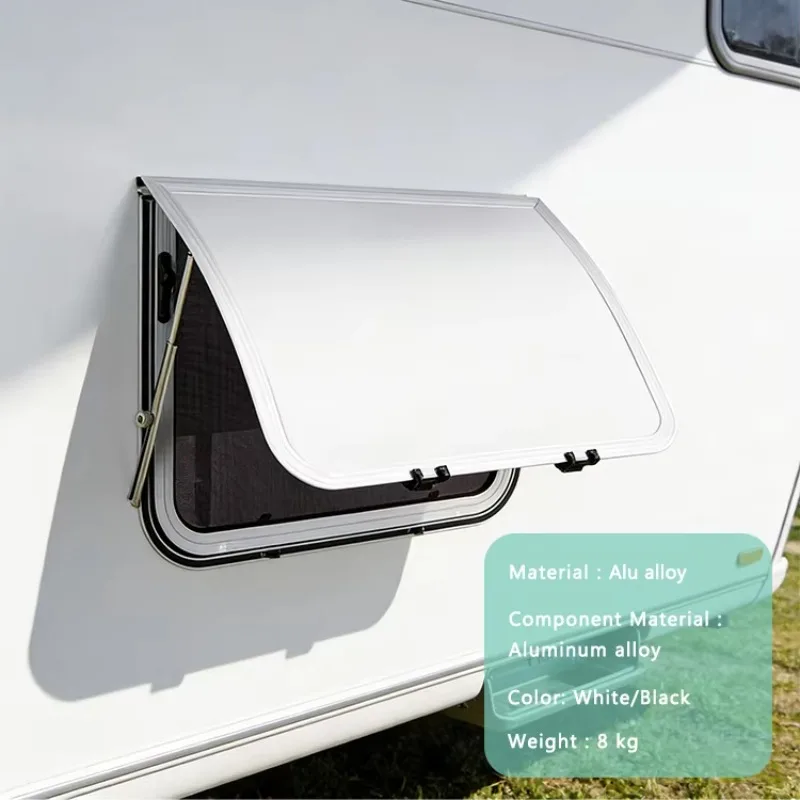 Aluminum Protective Panel Window Cutout Exterior Body Curved Side Replacement Cover for Camper Motorhome Caravan Trailer