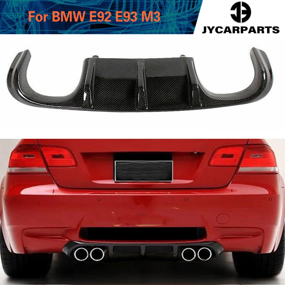 Carbon Fiber / FRP Black Car Rear Bumper Guard Lip Diffuser Spoiler for BMW 3 Series E92 E93 M3 Only 2007 - 2013