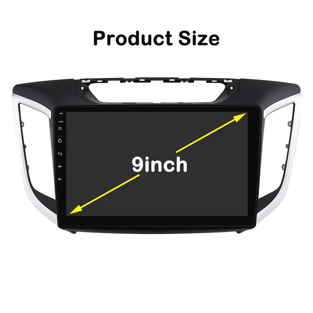 For Hyundai Creta IX25 2015 - 2019 Car Radio Multimedia Video Player Navigation Stereo GPS Android 16 No 2din DVD Touch QLED DSP