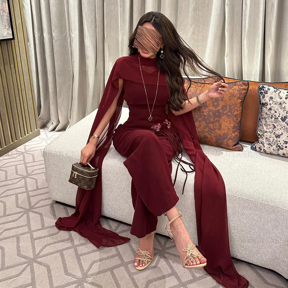 MOLISA Chiffon Elegant Jumpsuit Formal Occasion Dresses 2024 Pantsuit Prom Dress Applique Pleat Long Evening Gown فساتين الحفلات