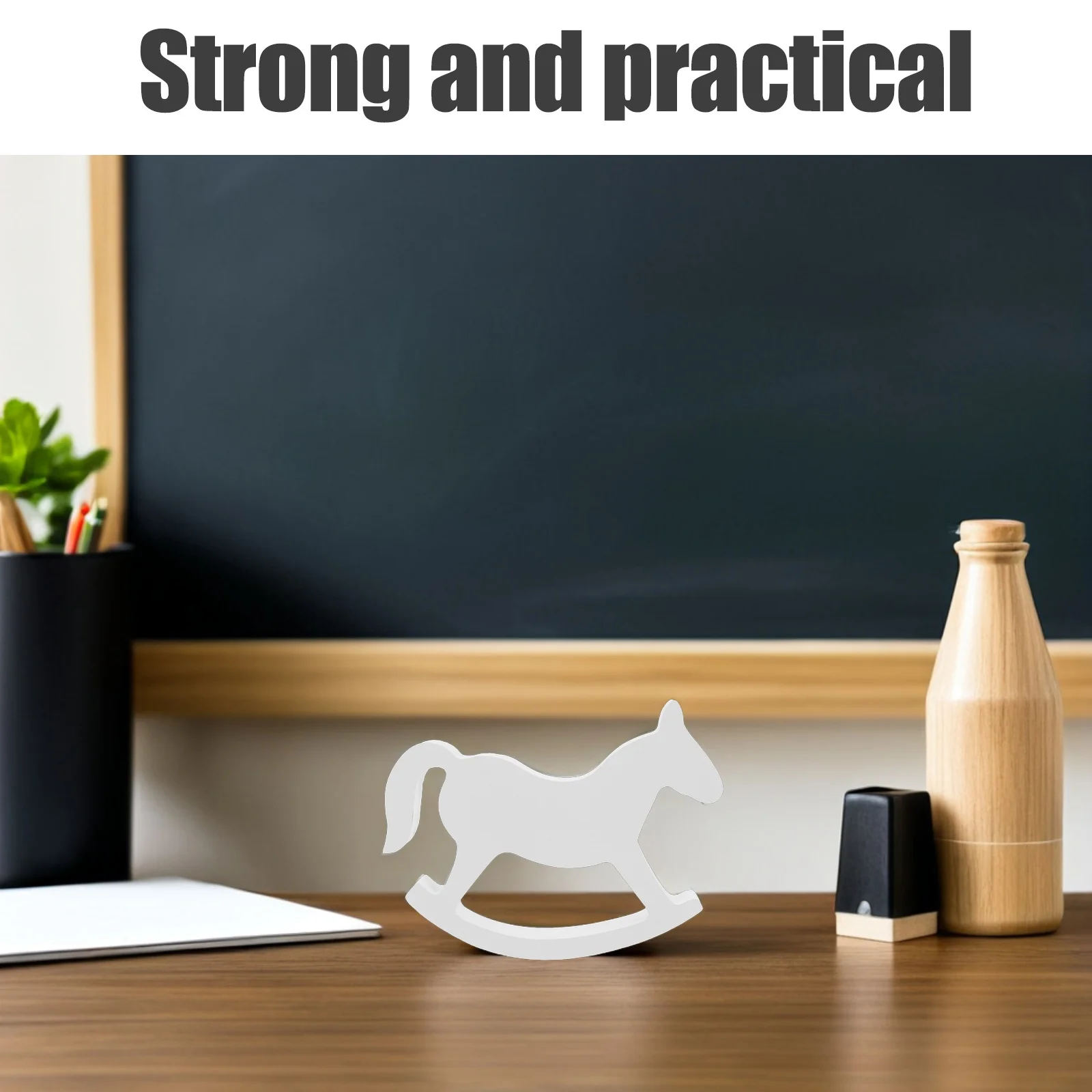 

10Pcs Wooden Rocking Horse Mini Wood Animal Carving Wedding Baby Shower Centerpiece Tabletop Decoration Miniature Model Toys