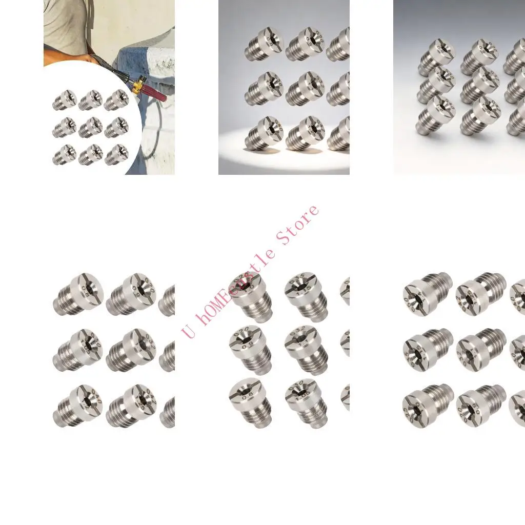 63HF Heavy Duty 9 Piece Pressure Washer Tip Adjustable Water Flows For Optimal Cleaning Performances On All Surfaces
