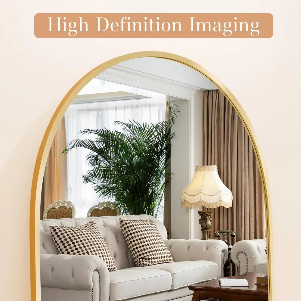 Mirror Full Length 57" x 20", Free Standing Mirror Leaning or Wall Mounted, Thin Aluminum Alloy Frame, Full Body Mirror