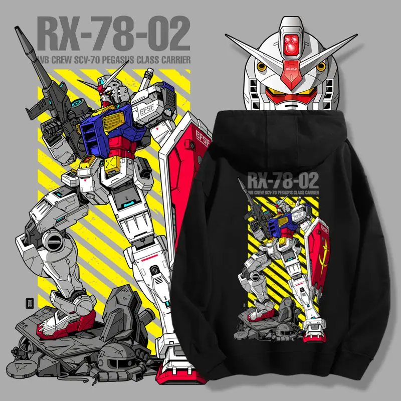 

Mobile Suit Gundam Joint Sweater Male Japanese Ins Tide Cartoon Anime Peripheral Printing Hooded
