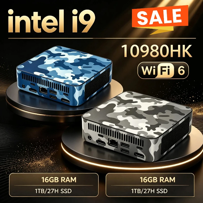 16GB Mini PC i9 10980HK 1TB 2TB SSD 4K WiFi6 BT5.2 Ultra Compact High Performance Gaming Office Study 2026 NEW