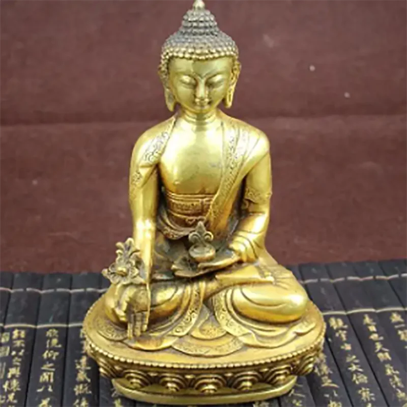 

Copper Statue Large Tibet Tibetan brass Medicine Buddha Statue Decoration Crafts