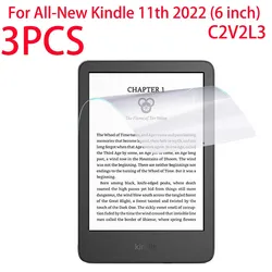 3 PCS PET Soft Film Screen Protector For 2022 Kindle 11th Generation 6 inch C2V2L3 Protective Film For All-New Kindle 11th 2022