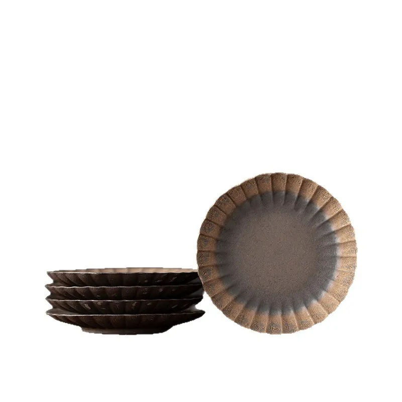 

CX coarse pottery handmade coaster teacup holder retro old rock mud tea cup thermal insulation pad