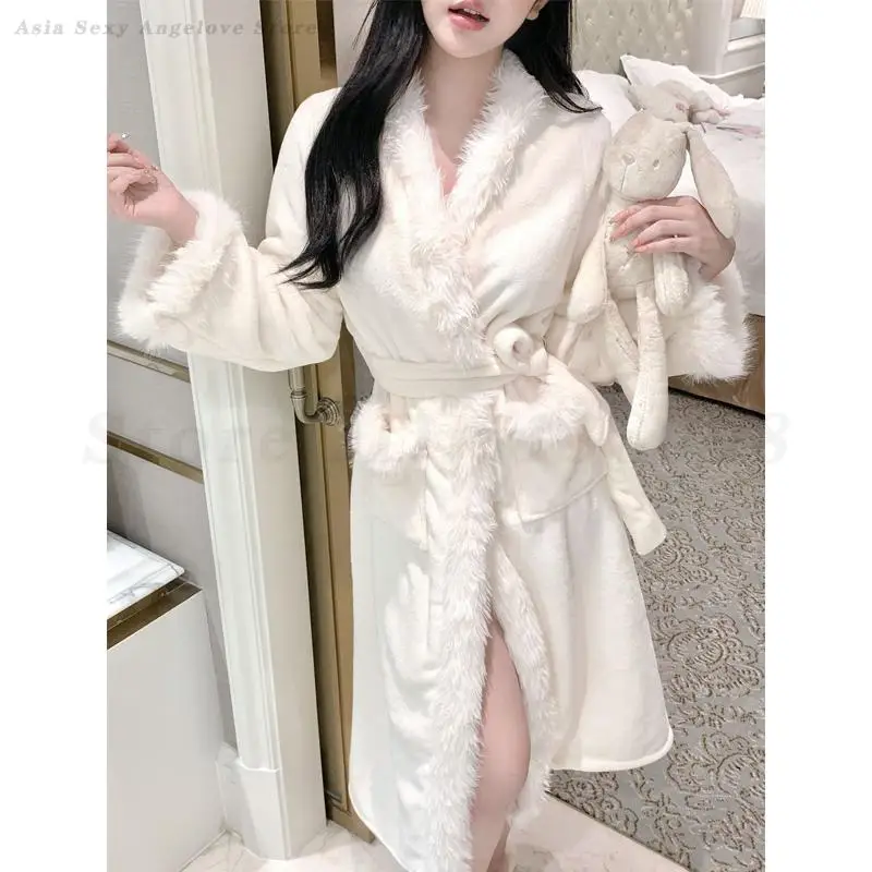 calda-flanella-di-peluche-accappatoio-femminile-kimono-addensare-coral-fleece-indumenti-da-notte-da-donna-homewear-inverno-camicia-da-notte-allentata-indumenti-da-letto