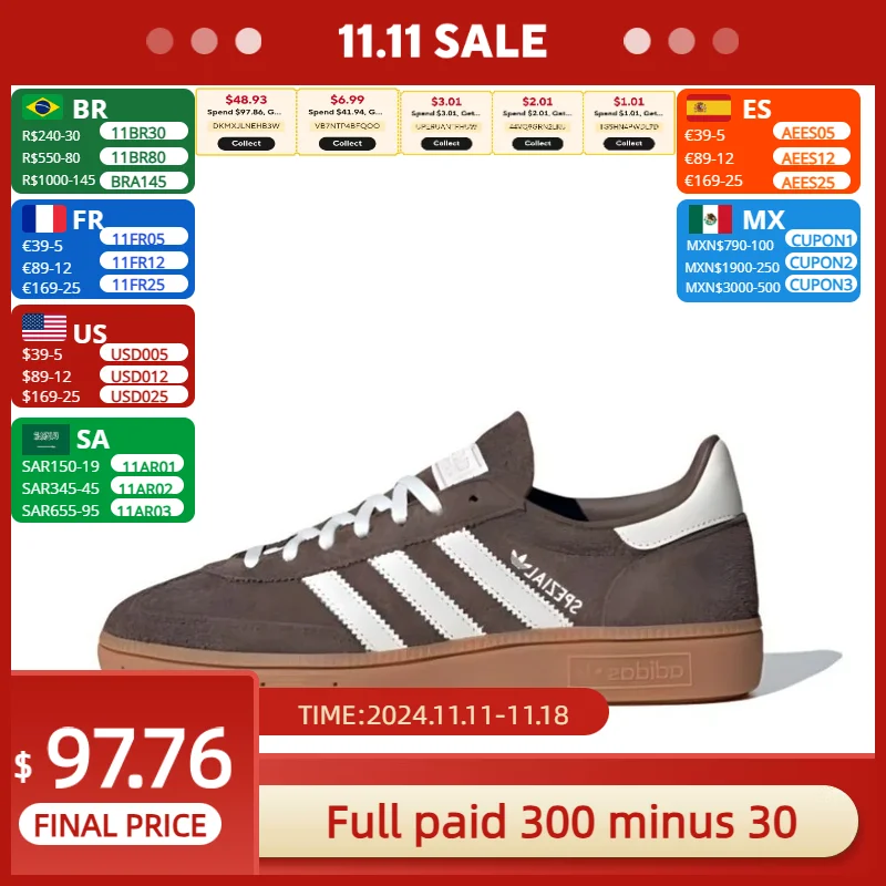 Adidas-zapatillas de deporte informales para hombre y mujer, zapatos de tablero, estilo clásico Retro, cómodos, color marrón y blanco