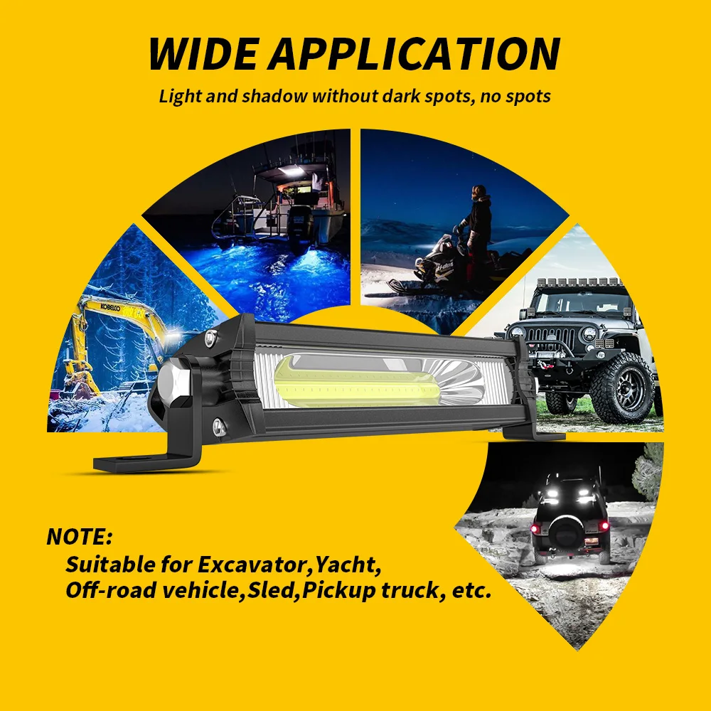Waterproof CAR Work Lamp Spotlight Cars Combo Beam Offroad Driving LED Light Bar 9W COB Mini 3inch Aluminum Alloy Universal