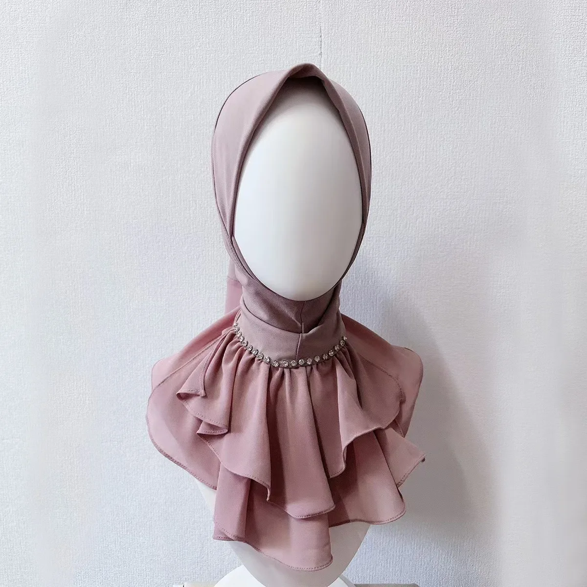 Mujeres musulmanas diamantes una pieza Amira Hijab Islam pañuelo turbante árabe cubierta para la cabeza chal Niqab tirar en bufanda lista para usar