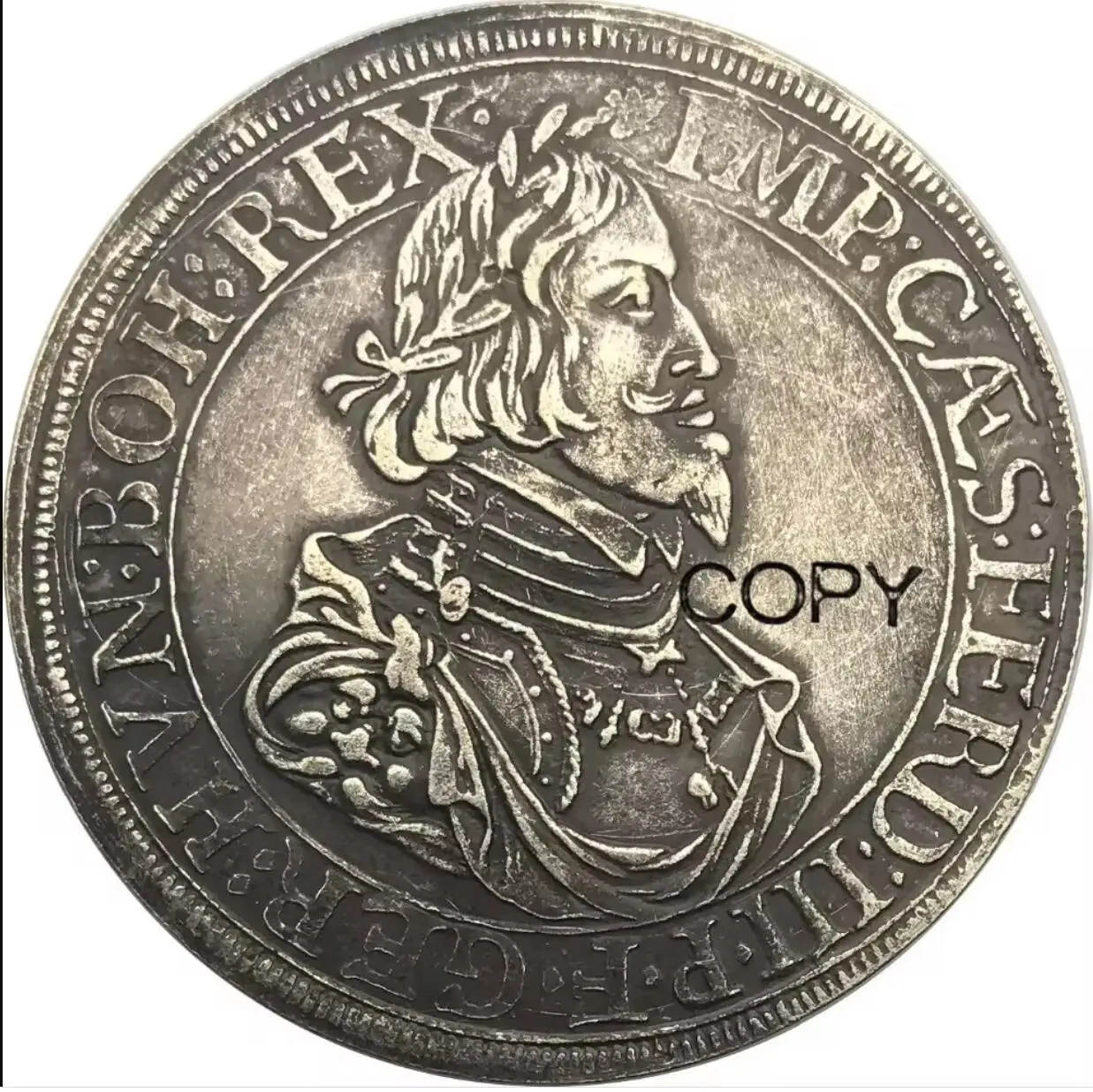 German States Free city of Augsburg 1 Thaler Ferdinand III 1643 90% Silver Copy Coins