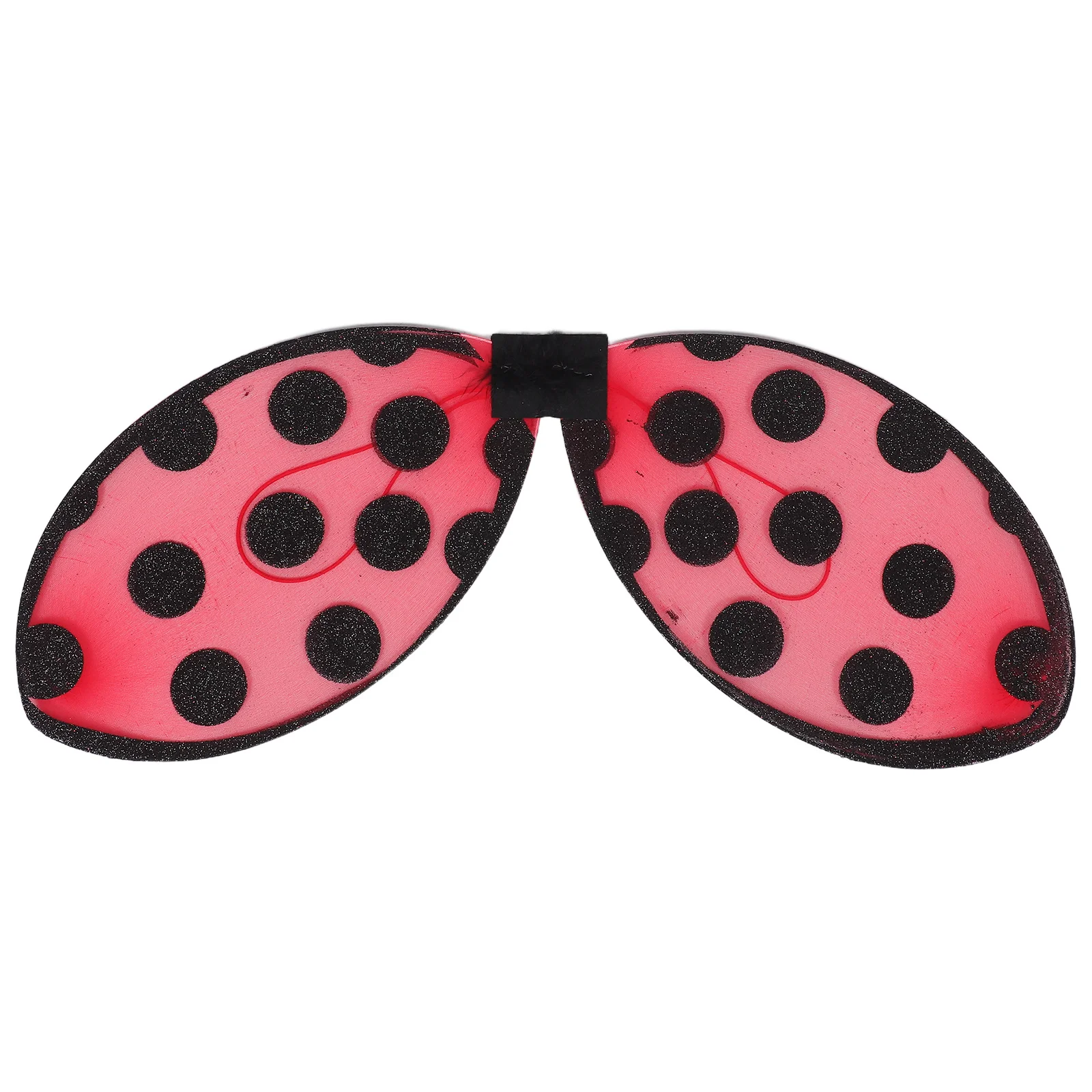 زي أداء جناح الخنفساء باللون الأحمر اللامع وخفيف الوزن وقابل للطي للفتيات لحفلات أعياد الميلاد التنكرية #2