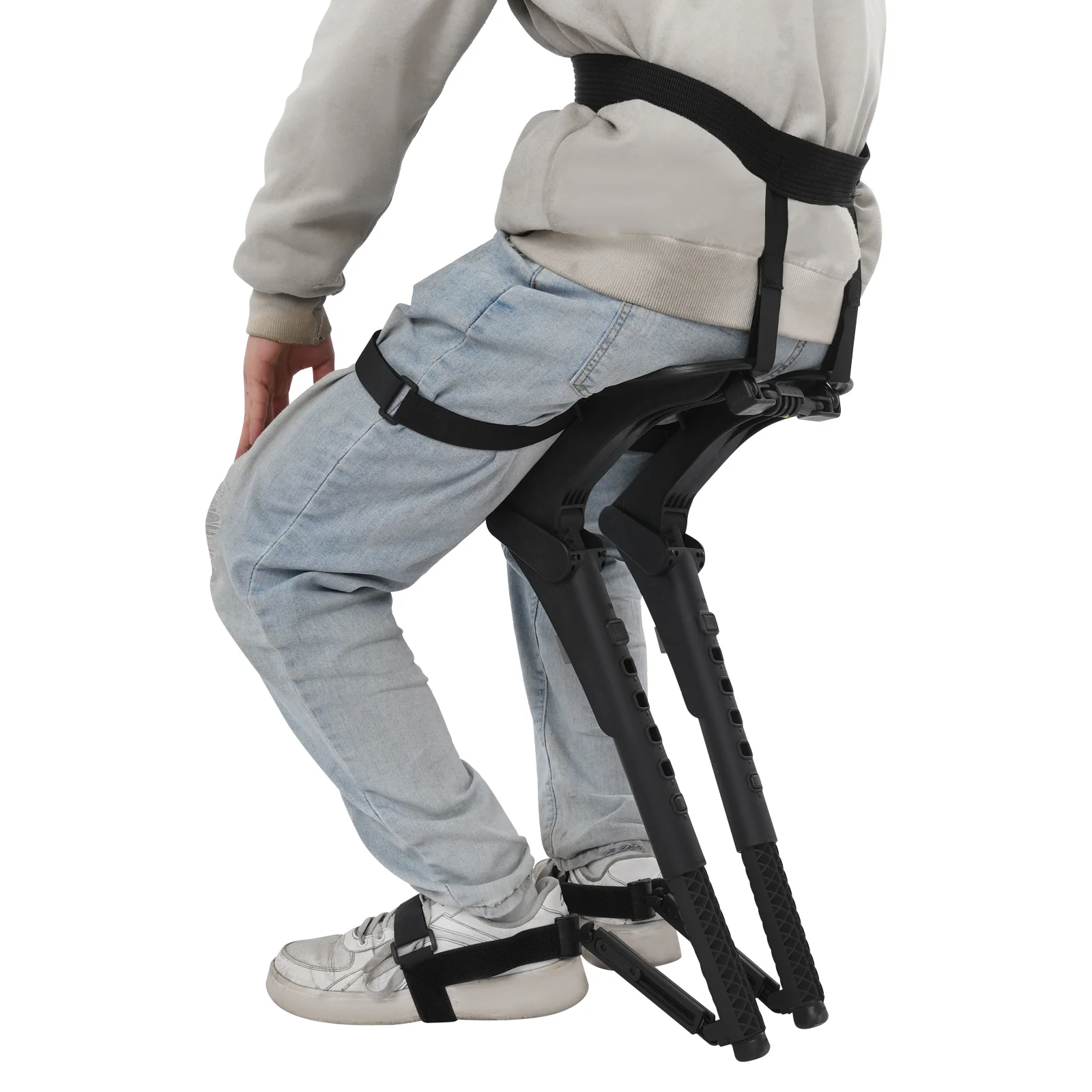 Gehhilfe Exoskelett-Assistenz-Gehtrainingsstuhl Ergonomischer Beinsitz Leichtgewichtig 3,75 lbs mit Tragetasche