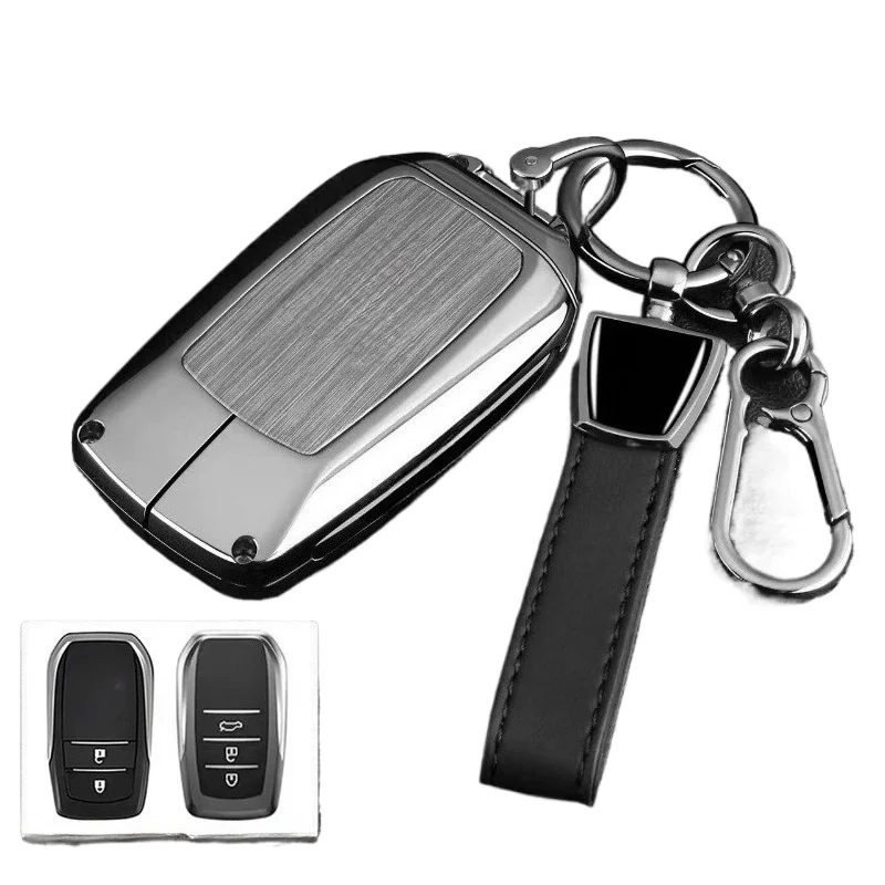 Premium Zinc Alloy Key Cover Case for Toyota Vellfire/Crown Kluger/Crown 14th Gen (2024-2026) - Protective Key Fob Shell