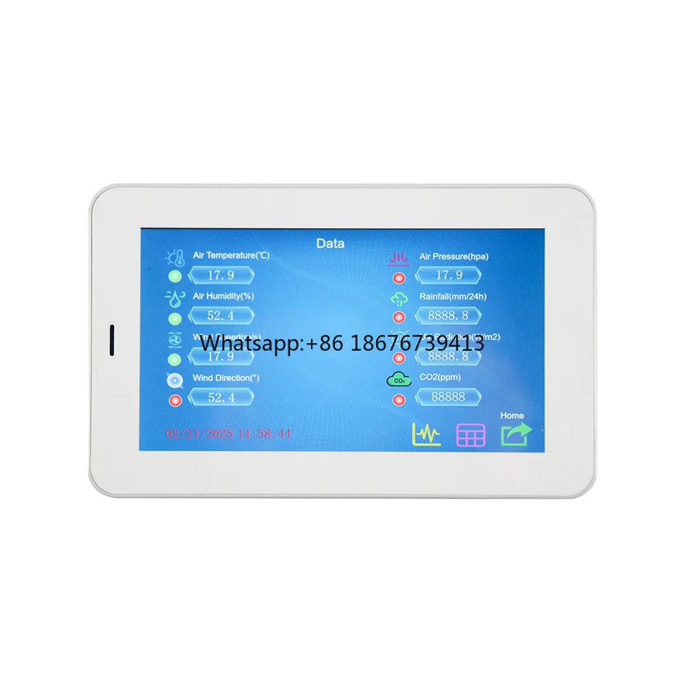 Paperless Recorder WiFi Solar 8-Channel Power Meter Soil Moisture Industrial HMI Data Logger Weather Station OEM  600-07C