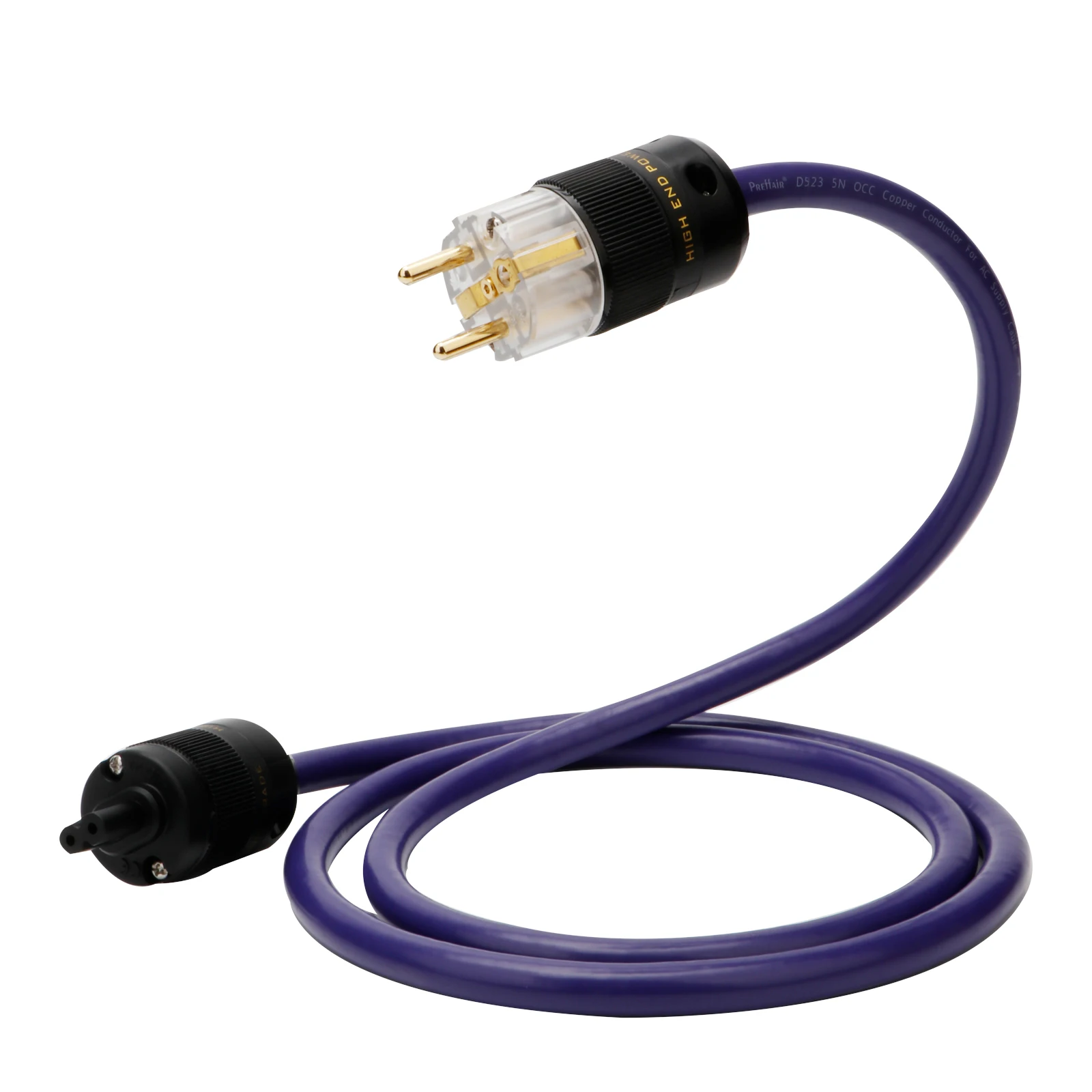 High-end Reference 2 US/ EU Power Cord Cable With Figure 8 IEC C7 Female Plug Supply Line Electric Audio Extend Cable
