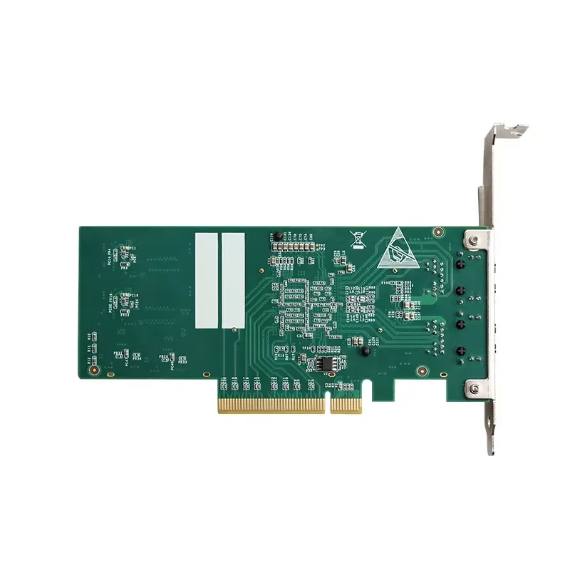 PCIe 8X Dual Port RJ45 Network Card 10G 5G 1G Ethernet Adapter Server LAN Interface QoS Support High Speed NIC