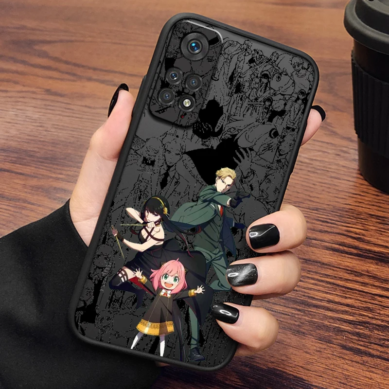 SPY X FAMILY Anime Cute Frosted Translucent For Redmi Note 13 12 12S 12T 11 11T 11E 10 10S 9 Pro Plus 5G Soft Phone Case