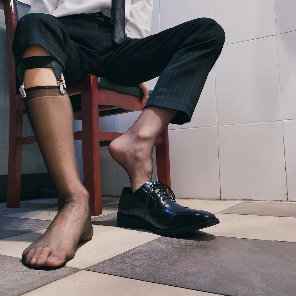 

Men's Sexy Ultra-thin Socks Wear Traceless See-Through Stockings Comfortable Business Suit Socks Breathable Hombre Sensual