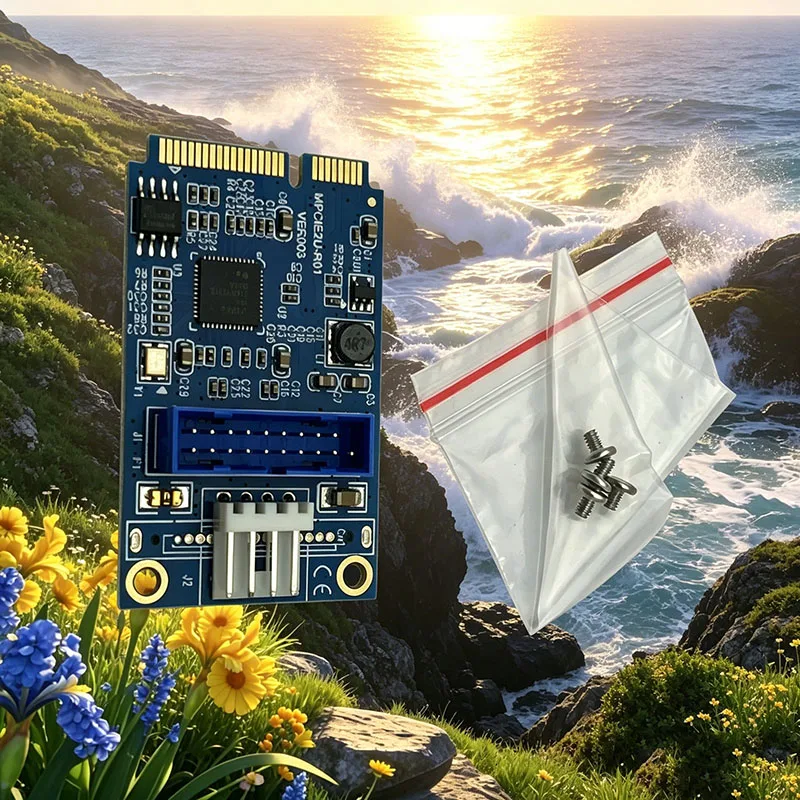 НОВЫЙ мини-адаптер питания 4-контактный MINI PCIE на USB3.0, карта расширения MINI PCI Express на 19-контактный USB 3.0 для ОС Win7/8/10/11